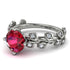 Leaves All Around White Gold Ruby Ring - Sydney 2ct No. 12